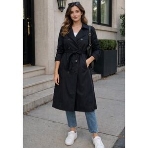 🖤 Banana Republic Black Trench Coat | Classic Staple